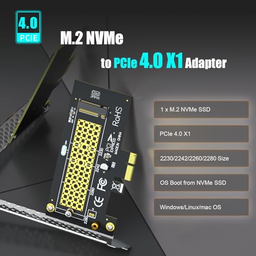 GLOTRENDS PA09X1 M2 NVMe to PCIe 40 X1 Adapter - Image 3
