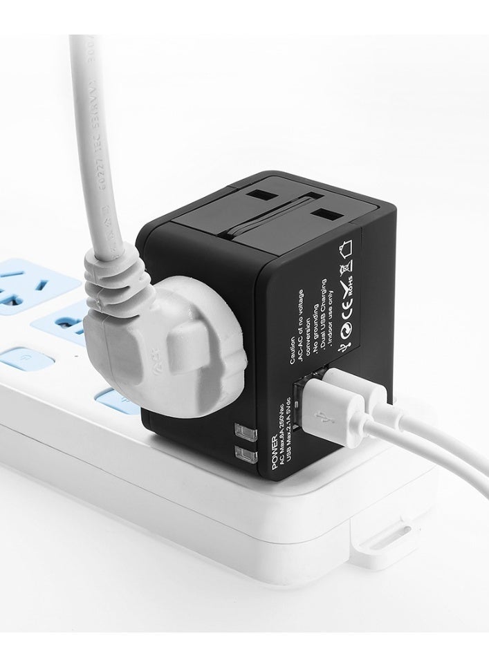 مُعدّل USB للسفر العالمي بمنفذين، مُعدّل سفر عالمي شامل وعالمي، شحن سريع - Image 1