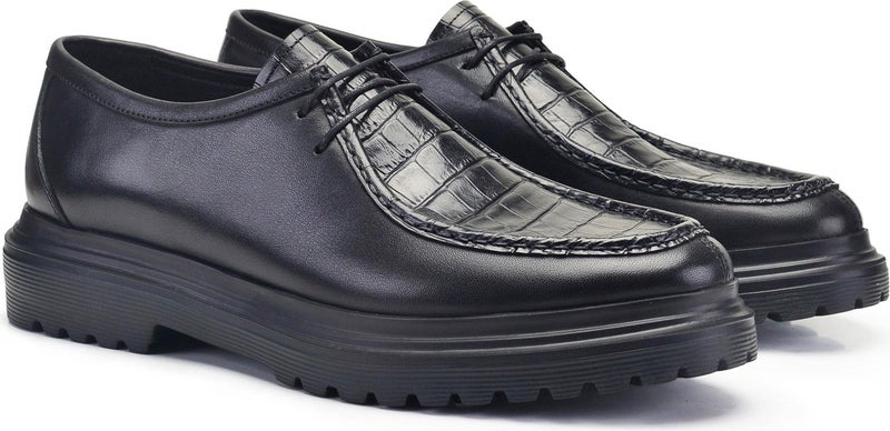 Nevzat Onay Black Classic Lace-Up Men's Shoes -70351-  - Image 1
