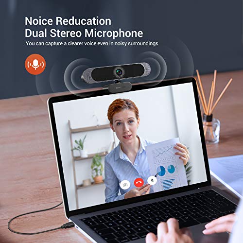 DEPSTECH 4K Webcam, DW49 HD 8MP Equipped with Sony Sensor Autofocus Webcam with Microphone, Privacy Cover, Plug Play USB Computer Web Camera for Pro Streaming/Online Teaching/Video Calling/Zoom/Skype - Image 5