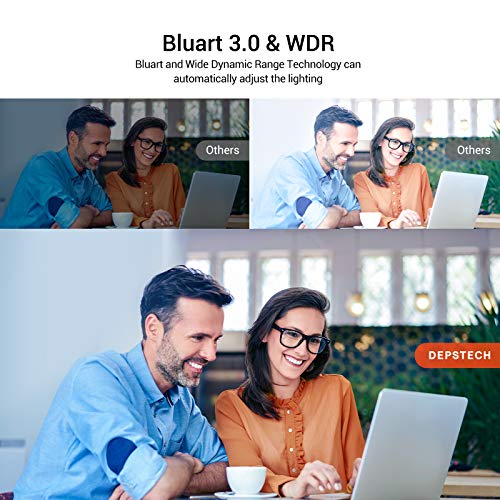 DEPSTECH 4K Webcam, DW49 HD 8MP Equipped with Sony Sensor Autofocus Webcam with Microphone, Privacy Cover, Plug Play USB Computer Web Camera for Pro Streaming/Online Teaching/Video Calling/Zoom/Skype - Image 3