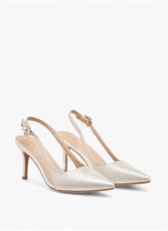 Flora Bella By Shoexpress Womens Solid Slingback Shoes With Buckle Closure And Stiletto Heels Ramadan Collection  - Image 2