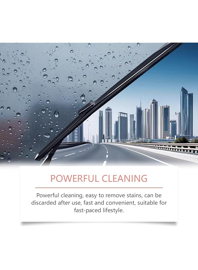 KASTWAVE Automotive Oil Film Cleaning Wipes, Windshield Cleaner & Oil Film Remover For Car Windows, Headlights, Mirrors - Safe For All Glass Surfaces, Trucks, Boats, Rvs (2 Packs - 20 Tablets) - Image 3