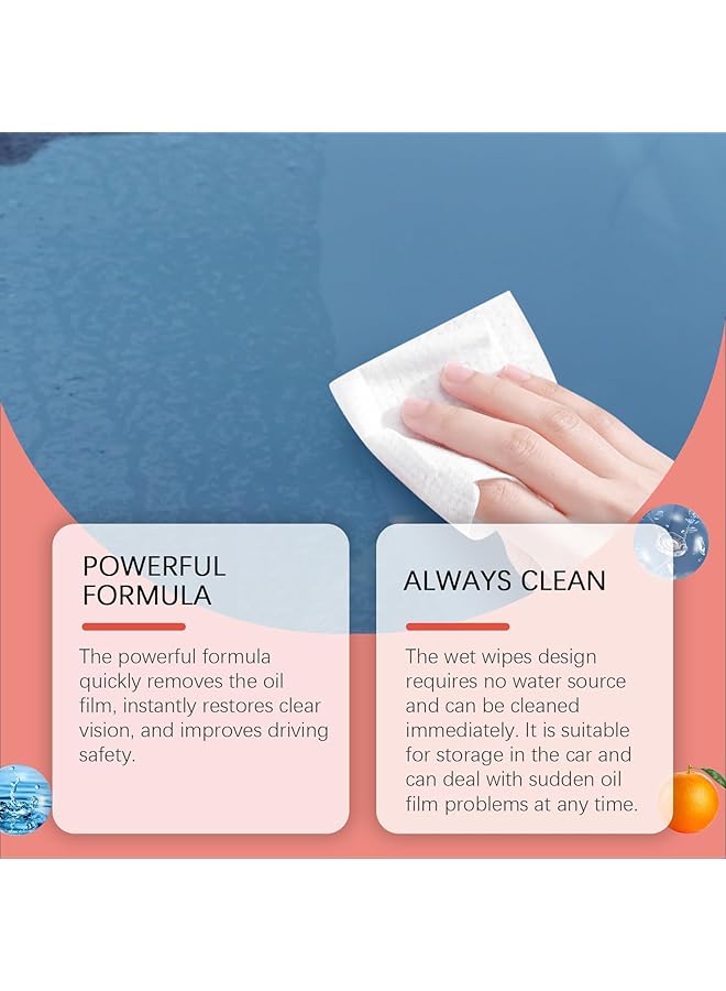 KASTWAVE Automotive Oil Film Cleaning Wipes, Windshield Cleaner & Oil Film Remover For Car Windows, Headlights, Mirrors - Safe For All Glass Surfaces, Trucks, Boats, Rvs (2 Packs - 20 Tablets) - Image 2