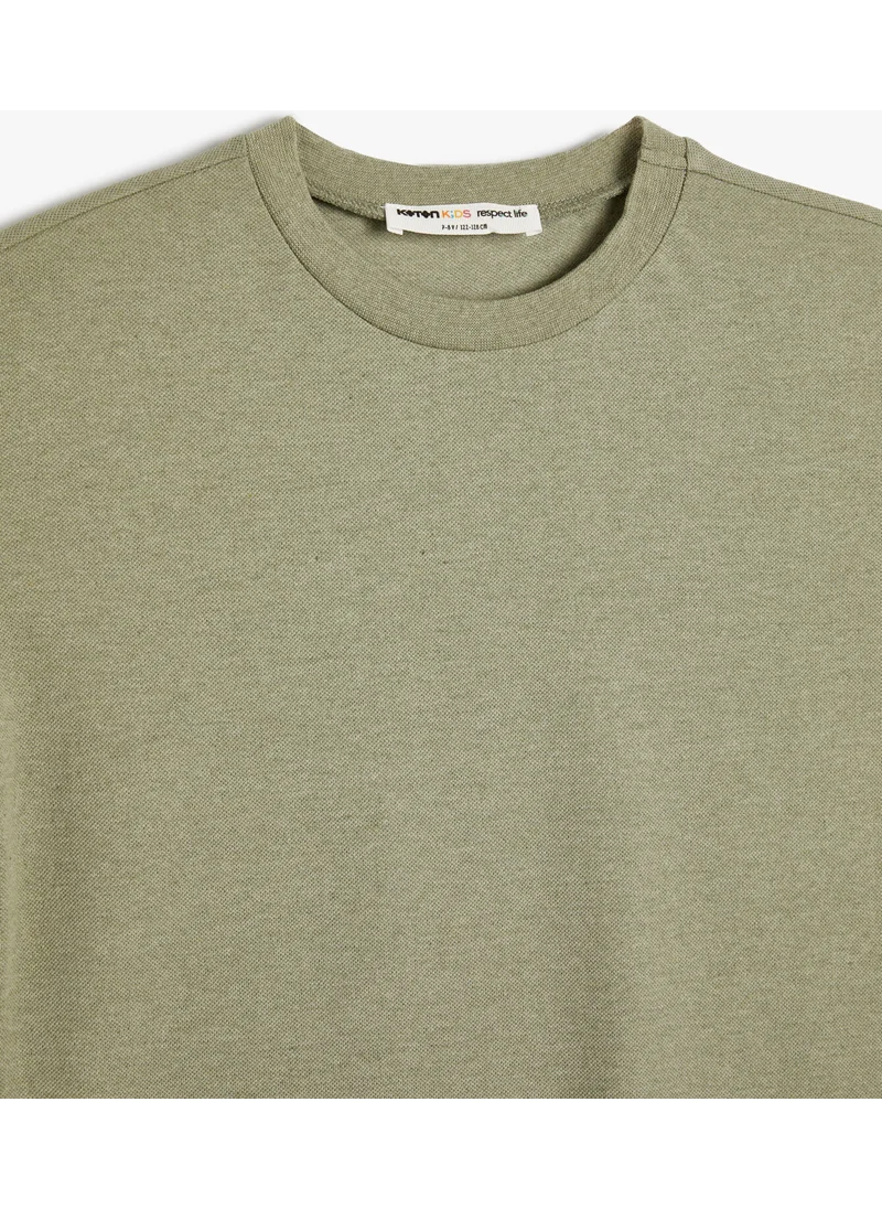 كوتون Basic T-Shirt Short Sleeve Crew Neck