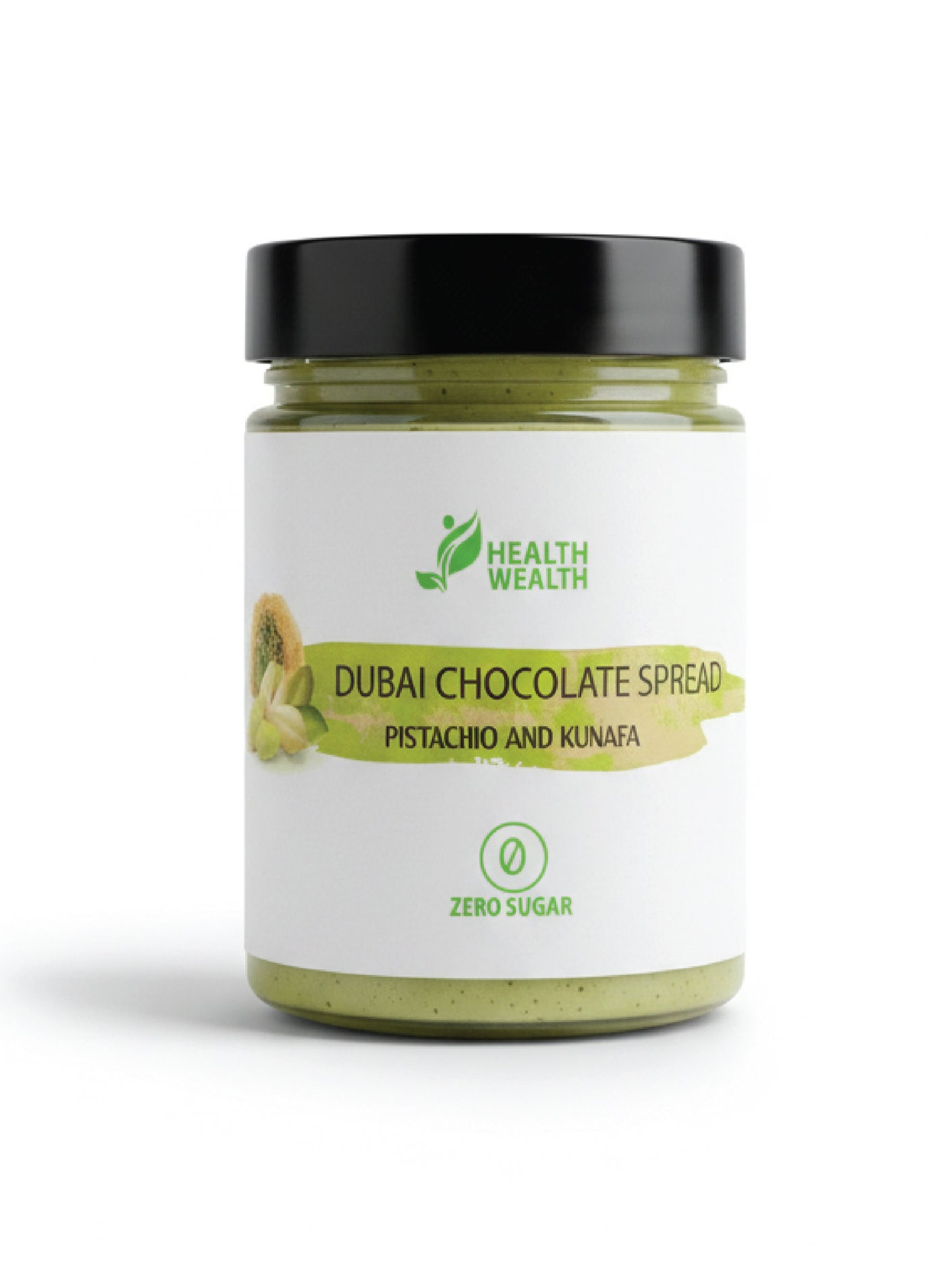 Health Wealth Spread Pistachio & Kunafa Spread (Zero Sugar) 200g