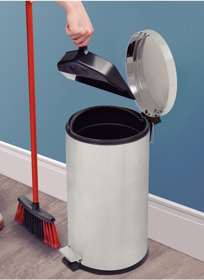 TRAMONTINA Since 1911,Made in Brazil-  Brasil Plus 20 Liter Stainless Steel Pedal Trash Bin with a Scotch Brite Finish Soft Close and Removable Internal Bucket  - Image 3
