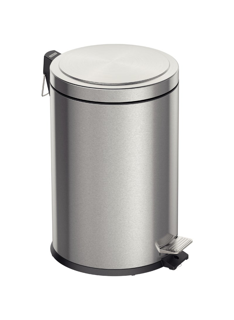 TRAMONTINA Since 1911,Made in Brazil-  Brasil Plus 20 Liter Stainless Steel Pedal Trash Bin with a Scotch Brite Finish Soft Close and Removable Internal Bucket  - Image 1