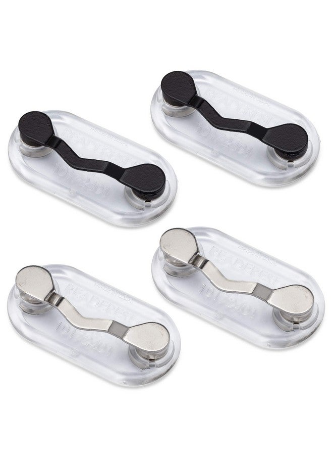 ReadeREST Magnetic Eyeglasses Holder Id & Name Badge Holder W/Magnet Pin Nurse Badge Accessories Shark Tank Badge Holder For Shirt Safety Eye Glasses Brooch 2X Stainless Steel & Black - Image 1