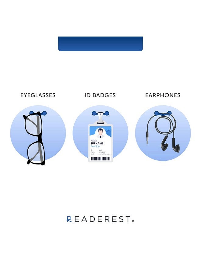 ReadeREST Magnetic Eyeglasses Holder Id & Name Badge Holder W/Magnet Pin Nurse Badge Accessories Shark Tank Badge Holder For Shirt Safety Eye Glasses Brooch 2X Stainless Steel & Black - Image 4