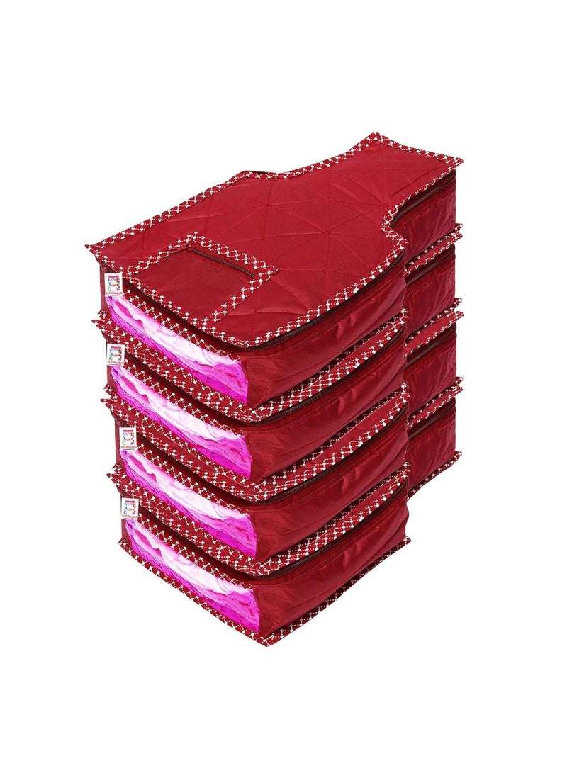 أتوراكوشون atorakushon® أغطية قماشية للملابس والبلوزات، حقائب لحفظ وتخزين الملابس، منظم لخزانة الملابس - عبوة من 4 قطع (لون خمري) - Image 1