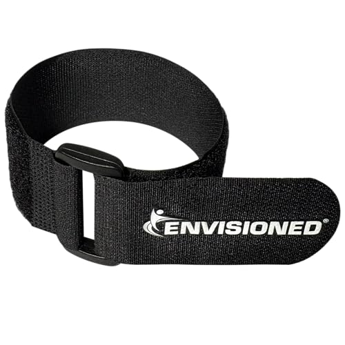 ENVISIONED Reusable Cinch Straps 1.5" x 12" - 10 Pack, Multipurpose Strong Gripping, Quality Hook and Loop Securing Straps (Black) - Image 1