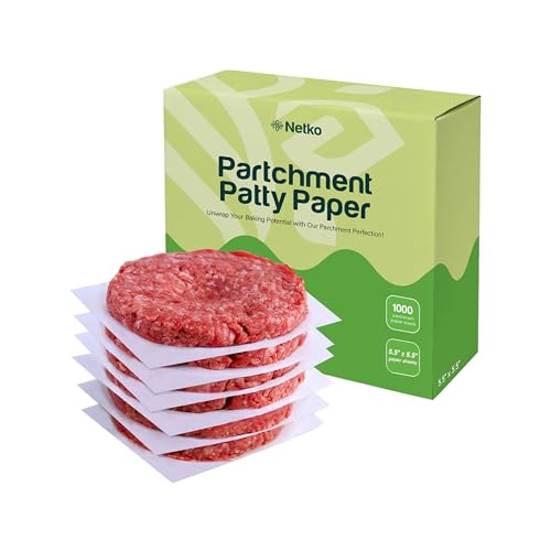 Netko Patty Paper - Hamburger press Patty Paper Sheets 5.5x5.5" - 1000 Non stick Wax Burger Patty paper Squares for Burger Press, Freezing & More - Image 2