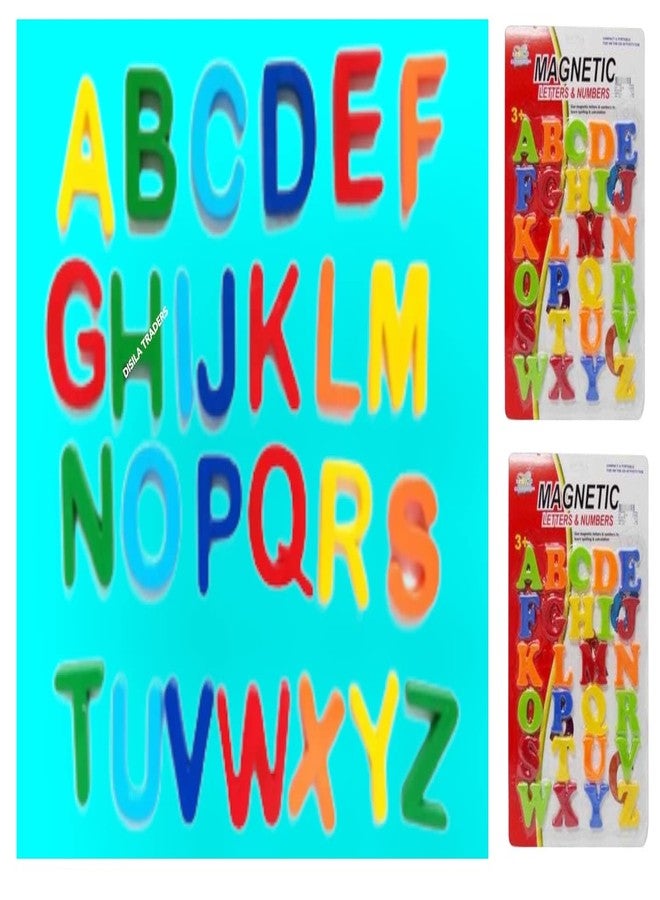DISILA TRADERS Plastic Made Magnetic Learning Alphabets (Uppercase) for Kids for Learning and Play. (Random Color and Design - Pack of 1) - Image 1
