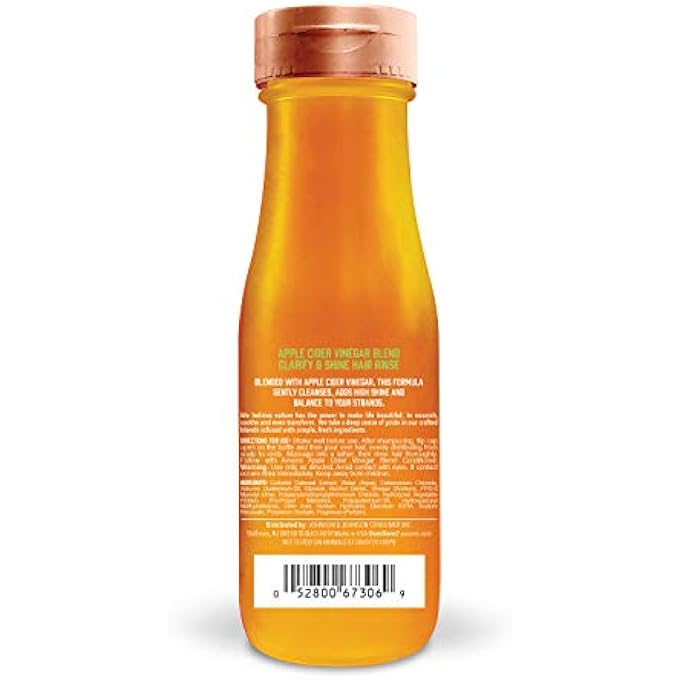 Aveeno APPLE CIDER VINEGAR CLARIFYING IN-SHOWER RINSE FOR BALANCED, SHINY HAIR - SULFATE-FREE, PH-BALANCING TREATMENT FOR OILY OR DULL HAIR, PARABEN & DYE-FREE, 6.8 FL OZ - Image 2