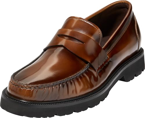 Cole Haan Mens American Classics Penny Loafer, Dark Chocolate/Light Amber Brushoff/Black, 8-M US - Image 5