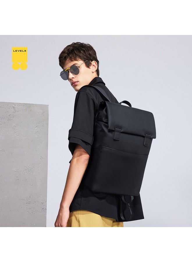 Level8 Backpack, Stylish Casual 15.6-inch Laptop Bag For Men And Women, Borderless Series Backpack, Black - Image 5