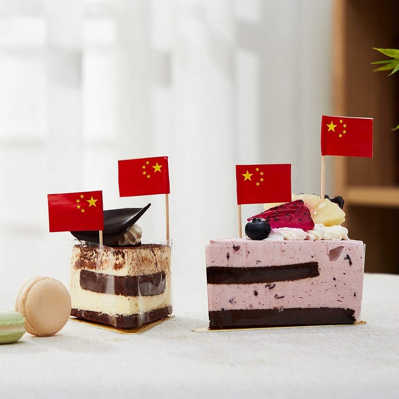 mflagperft China Flag Chinese Small Toothpick Mini Stick Flags Decorations (100 pcs) - Image 4