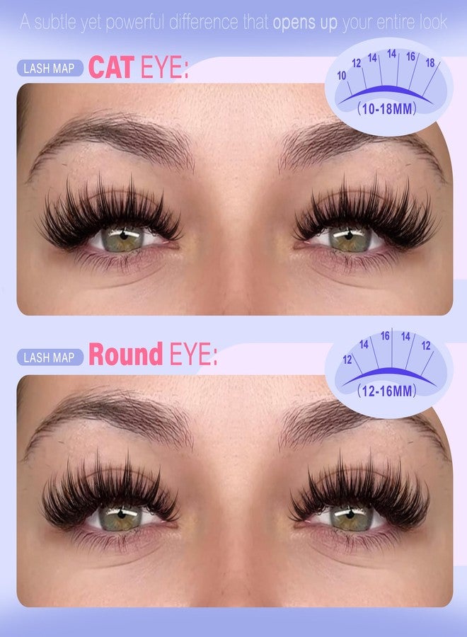 Pawotence Manga Lash Clusters 10-18mm Eyelash Clusters 120pcs Cluster Eyelash Extensions Anime Cluster Lashes Individual False Eyelashes for DIY Lash Extension at Home - Image 2