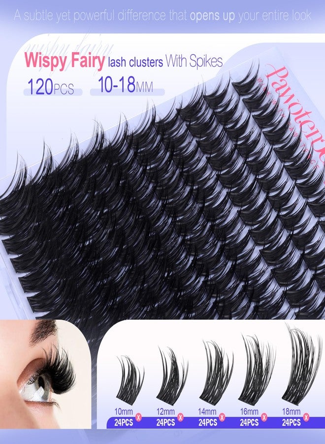 Pawotence Manga Lash Clusters 10-18mm Eyelash Clusters 120pcs Cluster Eyelash Extensions Anime Cluster Lashes Individual False Eyelashes for DIY Lash Extension at Home - Image 3