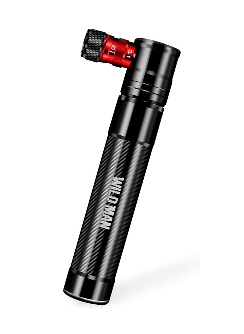 KASTWAVE Mini Bike Pump, Alloy Portable Bicycle Tire Pump, Hand Tyre Pumps, Super Fast Tyre Inflation and Easy to Switch Between Schrader and Presta Valve, Perfect for Road, Mountain and BMX Bikes - Image 1