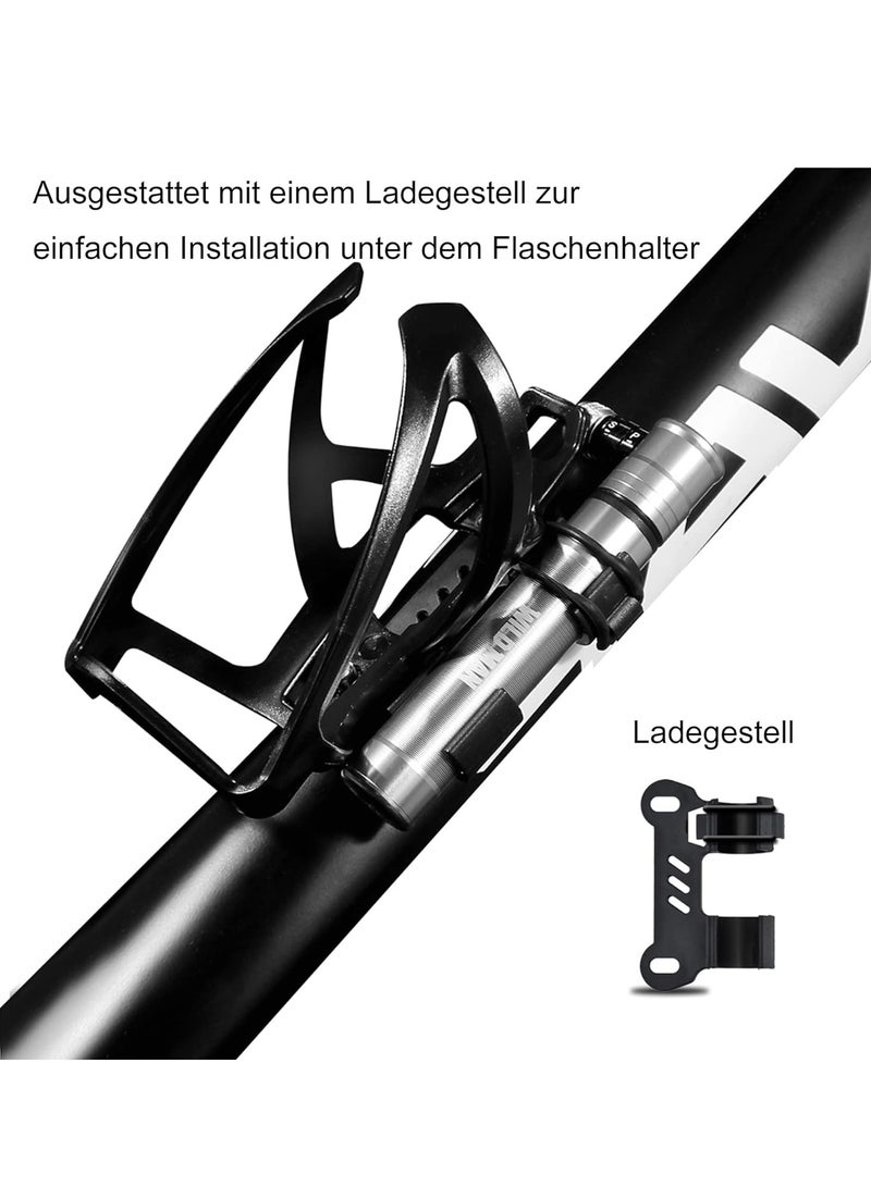 KASTWAVE Mini Bike Pump, Alloy Portable Bicycle Tire Pump, Hand Tyre Pumps, Super Fast Tyre Inflation and Easy to Switch Between Schrader and Presta Valve, Perfect for Road, Mountain and BMX Bikes - Image 4