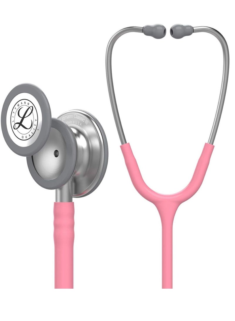 3M Littmann Classic Stethoscope – Pink Chestpiece and Pink Tube – 27 Inch Length – Model 5633 - Image 1