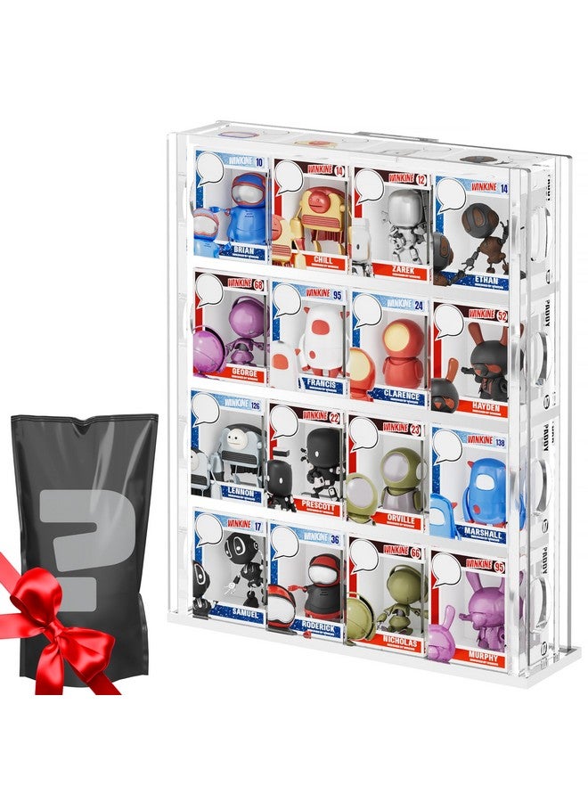 WINKINE Acrylic Display Case Bitty Protector Compatible with Funko Bitty Pop, 4-Tiered Clear Bittys Display Stand Shelf, Figure Stand Hard Case, Figurines Shelf Stand, Mini Collection Display Holder - Image 1