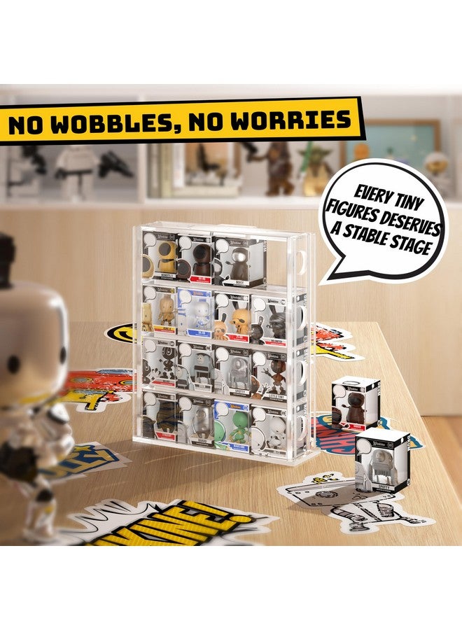 WINKINE Acrylic Display Case Bitty Protector Compatible with Funko Bitty Pop, 4-Tiered Clear Bittys Display Stand Shelf, Figure Stand Hard Case, Figurines Shelf Stand, Mini Collection Display Holder - Image 5