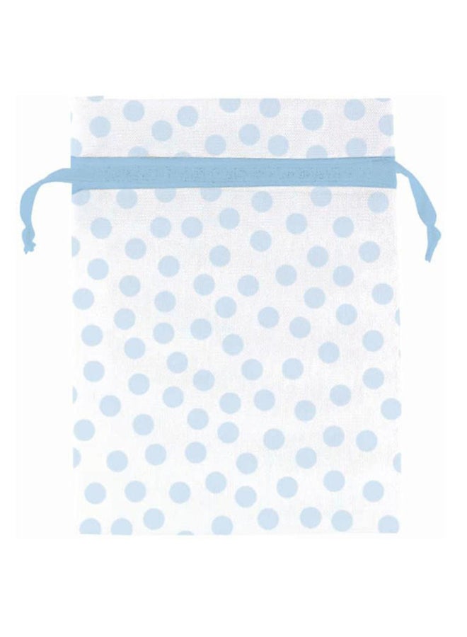Amscan Blue Dots Organza Bags 12pcs, Baby Shower Party Supplies