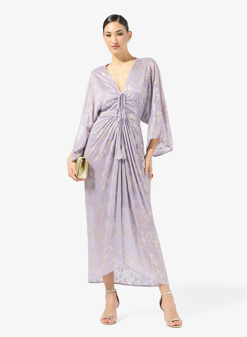 Golden Apple  Belted Metallic Dress for Women | Best Price UAE