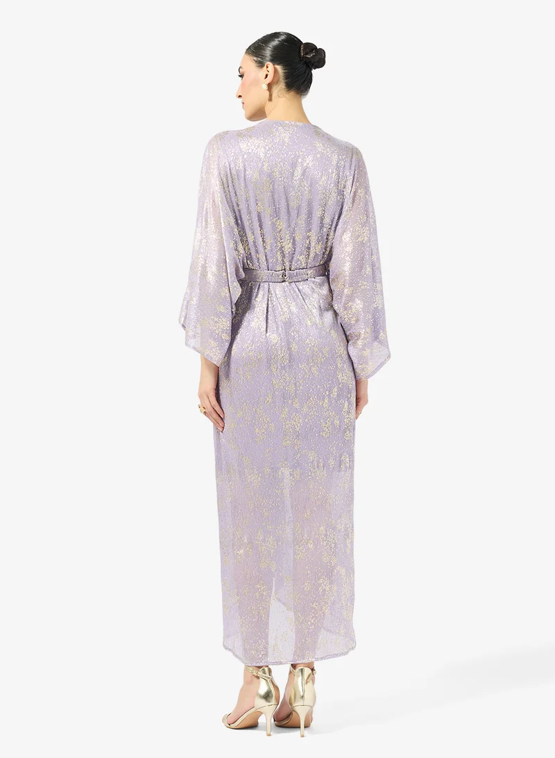 Golden Apple  Belted Metallic Dress for Women | Best Price UAE