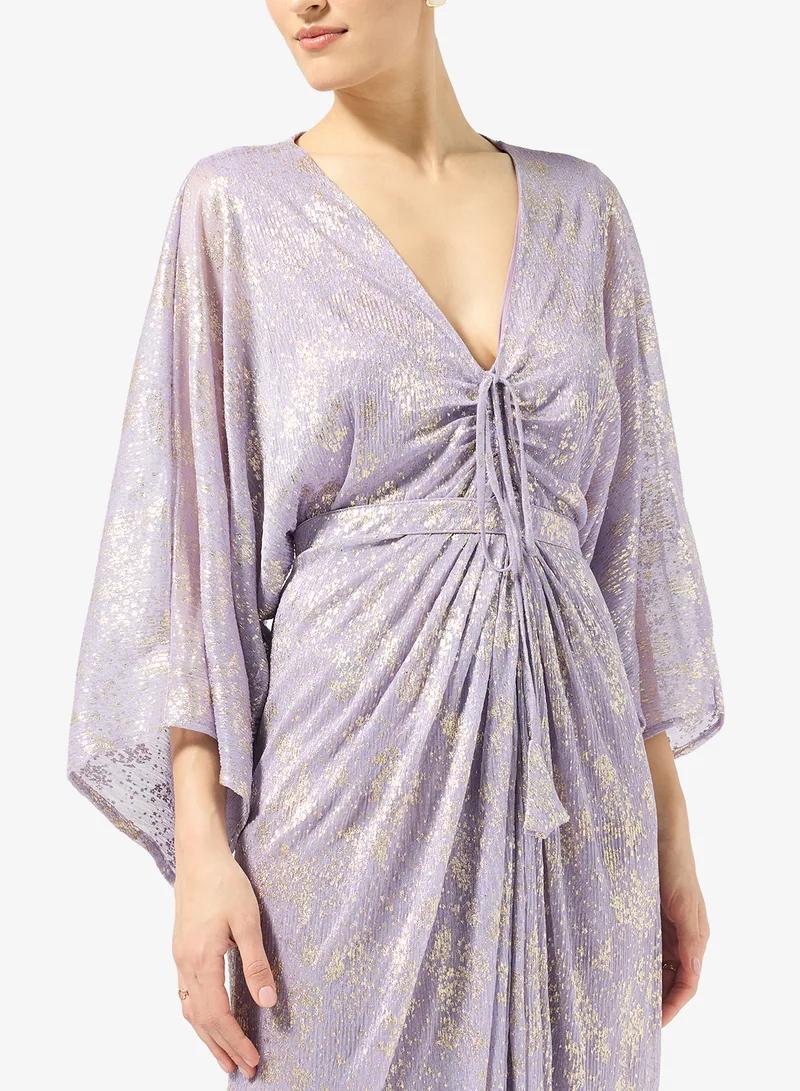 Golden Apple  Belted Metallic Dress for Women | Best Price UAE