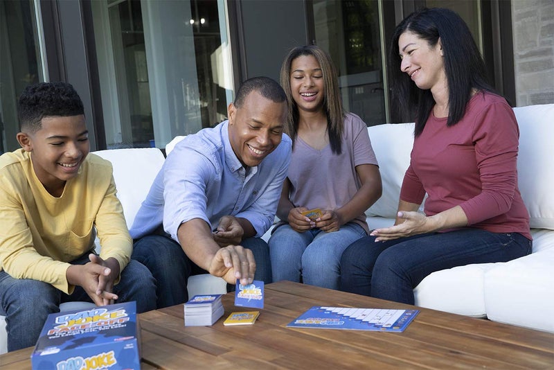 Ultra Pro Dad Joke Face-Off - You Laugh First, You Lose, Funny Hilarious Family Party Game with 600 Jokes, Joke Challenge for 2-12 Players, Fast-Paced Laughter Game, Competitive Humor, Quick 30-Minute Playtime - Image 4