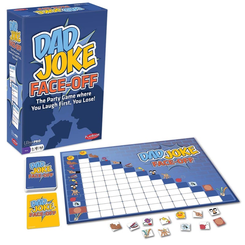Ultra Pro Dad Joke Face-Off - You Laugh First, You Lose, Funny Hilarious Family Party Game with 600 Jokes, Joke Challenge for 2-12 Players, Fast-Paced Laughter Game, Competitive Humor, Quick 30-Minute Playtime - Image 2
