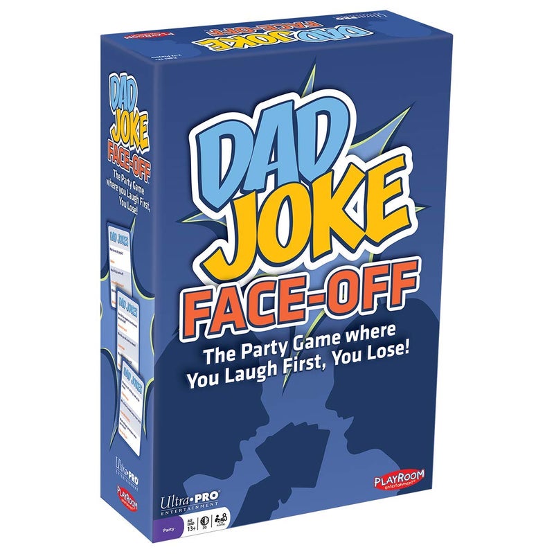 Ultra Pro Dad Joke Face-Off - You Laugh First, You Lose, Funny Hilarious Family Party Game with 600 Jokes, Joke Challenge for 2-12 Players, Fast-Paced Laughter Game, Competitive Humor, Quick 30-Minute Playtime - Image 1