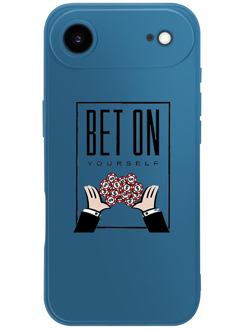 Theodor Protective Slim Fit Case Liquid Silicone Cover with Full Body Protection Anti-Scratch Shockproof Case For Apple iPhone 17 Air (Blue) Bet on yourself - Image 1