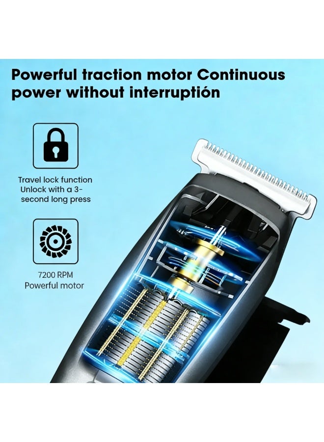3-in-1 Multi-Functional Men's Grooming Kit – Digital Display, Type-C Rechargeable Hair Clipper & Trimmer Set - Image 2