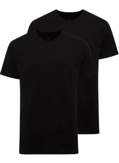 U.S. Polo Assn. Base. Polo Assn. - Men's Black 2-Piece Round Collar T-Shirt 90002  - Image 1