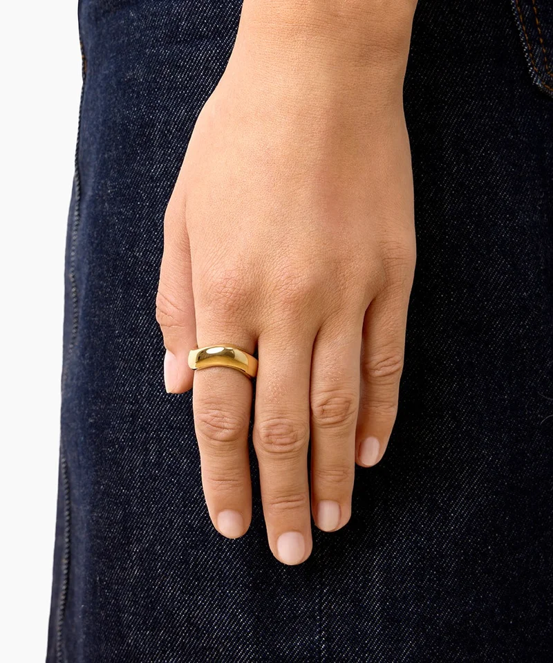 LIE STUDIO Gleaming Ridged Sculpted Ring