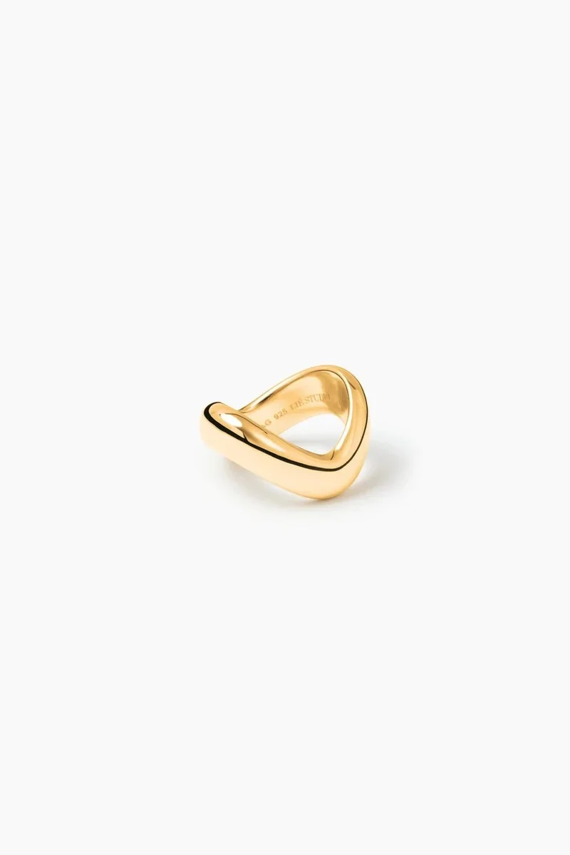 LIE STUDIO Gleaming Ridged Sculpted Ring