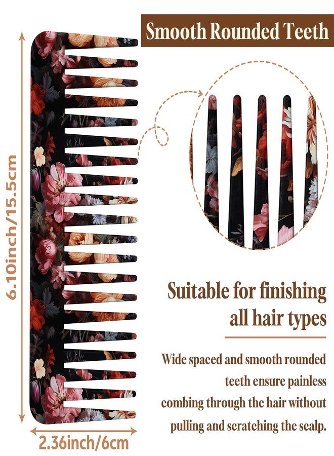 GABraden 2Pcs Wide Tooth Comb,Effortless Tangle Removal, Suitable for Curly, Wet & Dry Hair,Cute Large Detangling Wide Tooth Comb Without Handle for Women Men and Girls (Black-13) - Image 2
