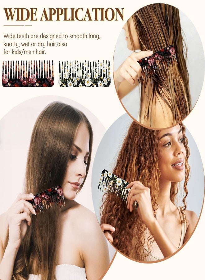 GABraden 2Pcs Wide Tooth Comb,Effortless Tangle Removal, Suitable for Curly, Wet & Dry Hair,Cute Large Detangling Wide Tooth Comb Without Handle for Women Men and Girls (Black-13) - Image 5