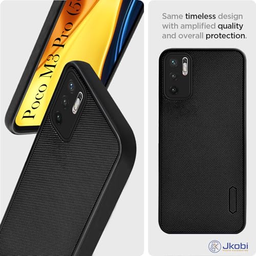 Jkobi Back Cover Case for Poco M3 Pro 5G (Textured Grip Design | Camera Protection | Slim and Light Weight | Soft Touch and Feel | Black) - Image 3