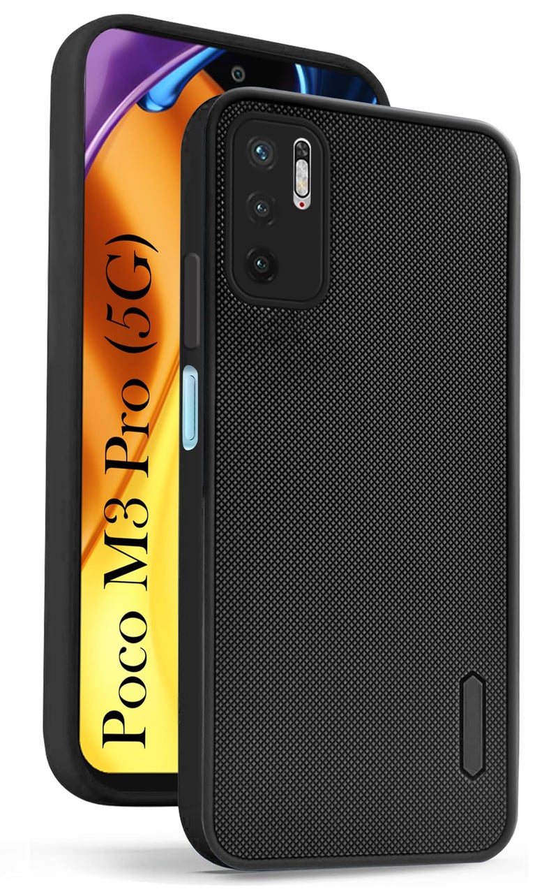Jkobi Back Cover Case for Poco M3 Pro 5G (Textured Grip Design | Camera Protection | Slim and Light Weight | Soft Touch and Feel | Black) - Image 1