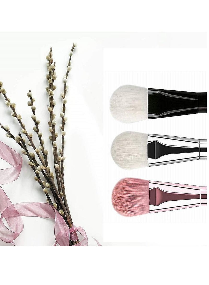 KASTWAVE 3PCS Soft Hair Fiber Facial Mask Brush Silicone Face Mask Brush Facial Mud Mask Applicator Brush Beauty Tool Double Head Design - Image 3