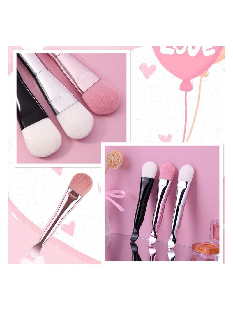 KASTWAVE 3PCS Soft Hair Fiber Facial Mask Brush Silicone Face Mask Brush Facial Mud Mask Applicator Brush Beauty Tool Double Head Design - Image 5