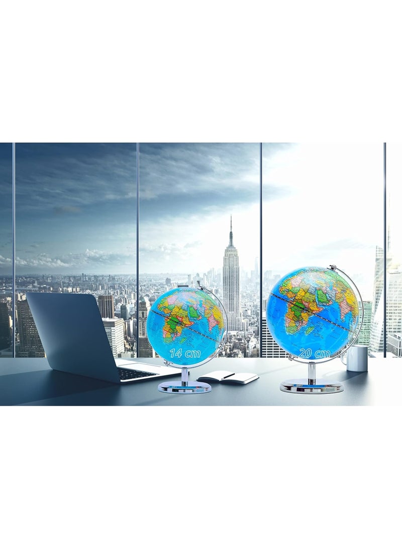 World Globe Political Map Mini Globe - English Map - Educational/Geographic/Modern Desktop Decoration - Image 2