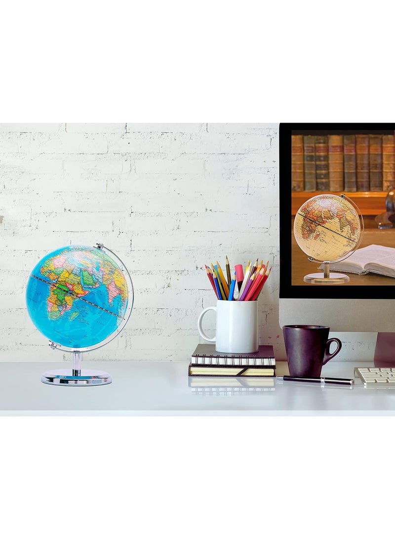 World Globe Political Map Mini Globe - English Map - Educational/Geographic/Modern Desktop Decoration - Image 3