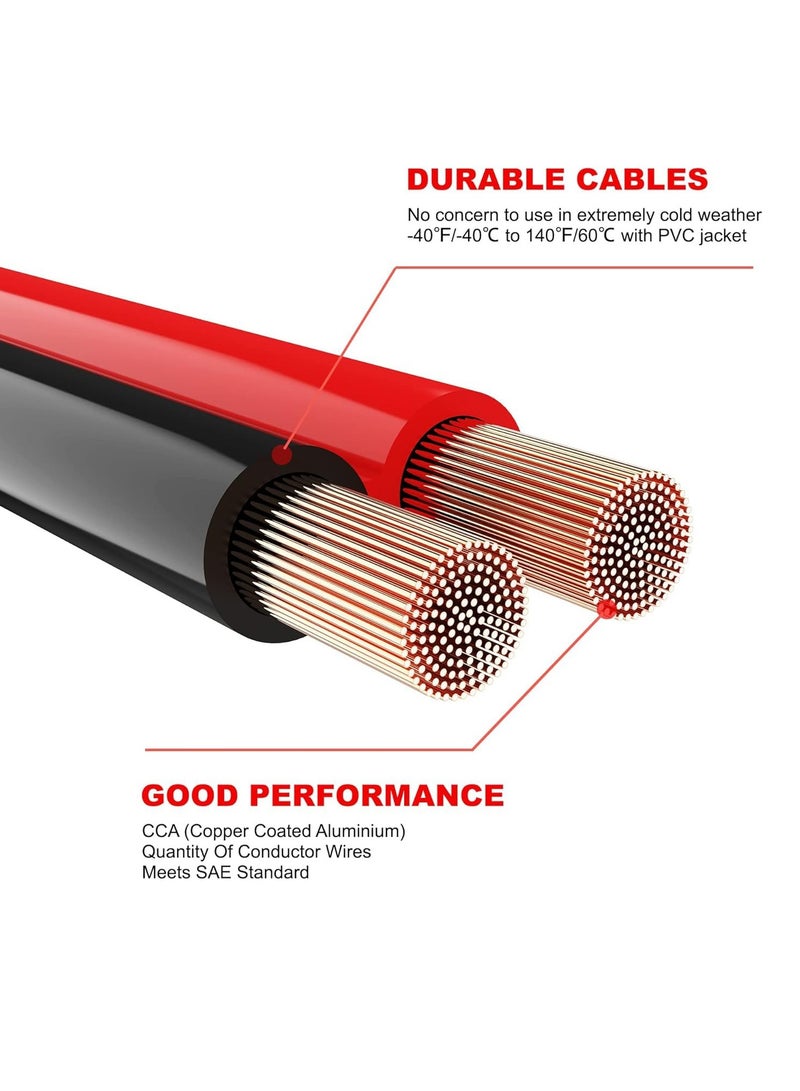 ET-LIFE Jumper Cables for Car Battery, 13Ft 2000A Automotive Bold Jumper Cables Kit for Jump Starting Dead or Weak Batteries,fit Car, SUV and Trucks Battery with Carry Bag Included  - Image 3